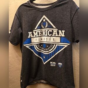 American Fighter Y2K Reversible Inside-Out Graphic Tee | Distressed MMA Style